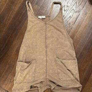 Zenana Outfitters Olive Racerback Romper